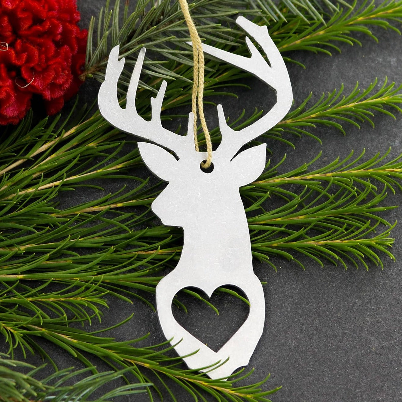 Deer Buck Metal Ornament