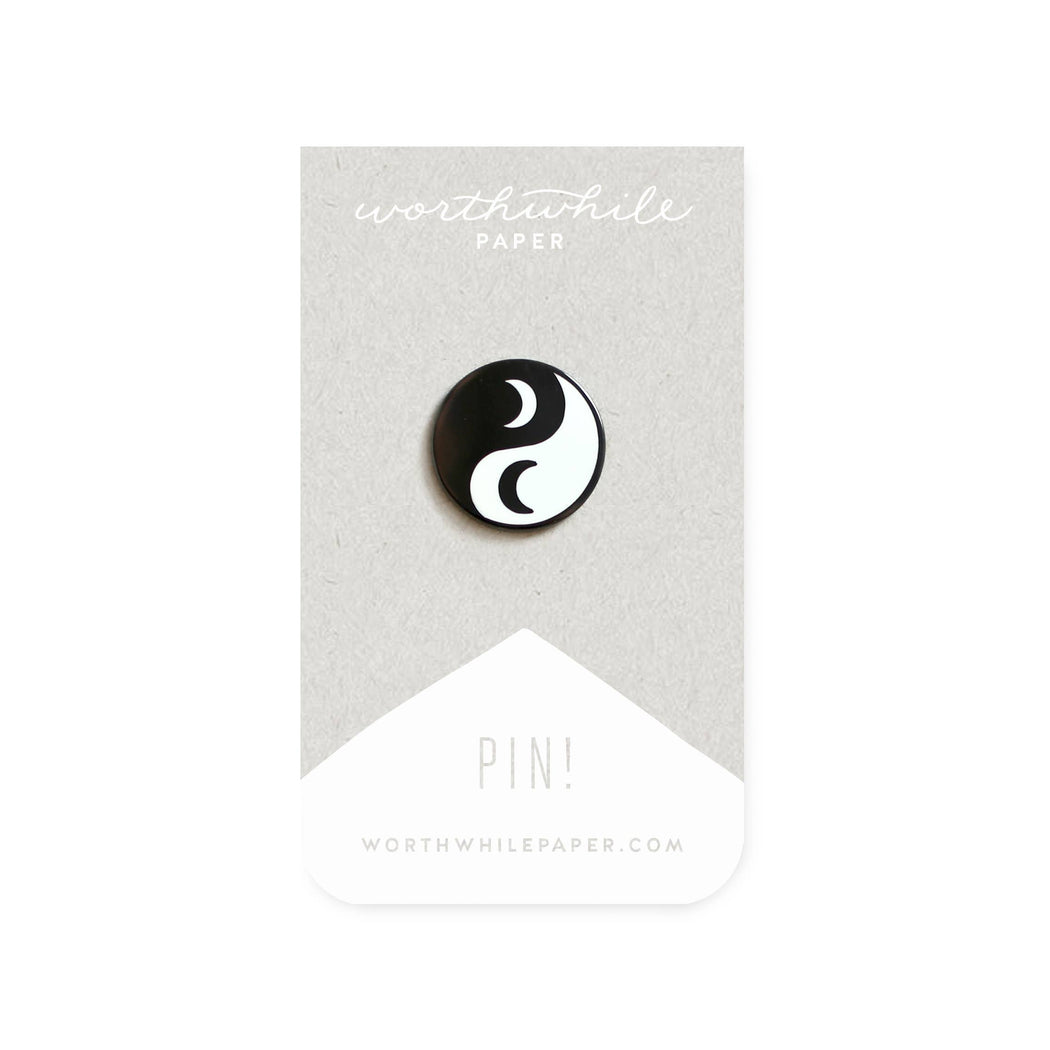 Moon Yin Yang Enamel Pin