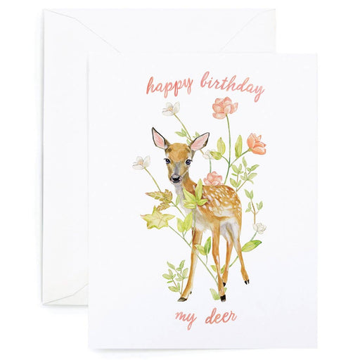 Happy Birthday My Deer Fawn Card