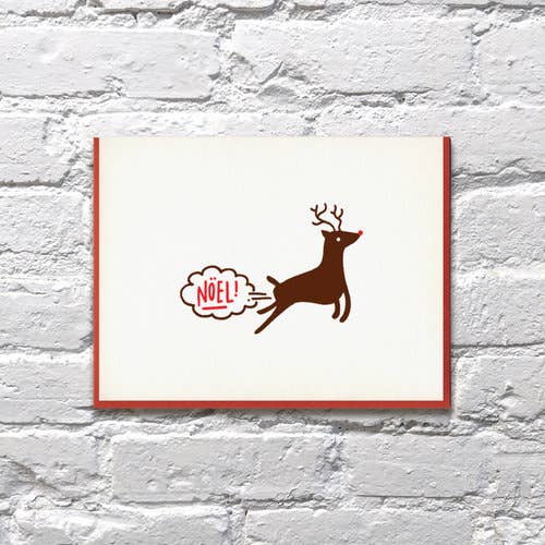 Noel Farting Reindeer Card