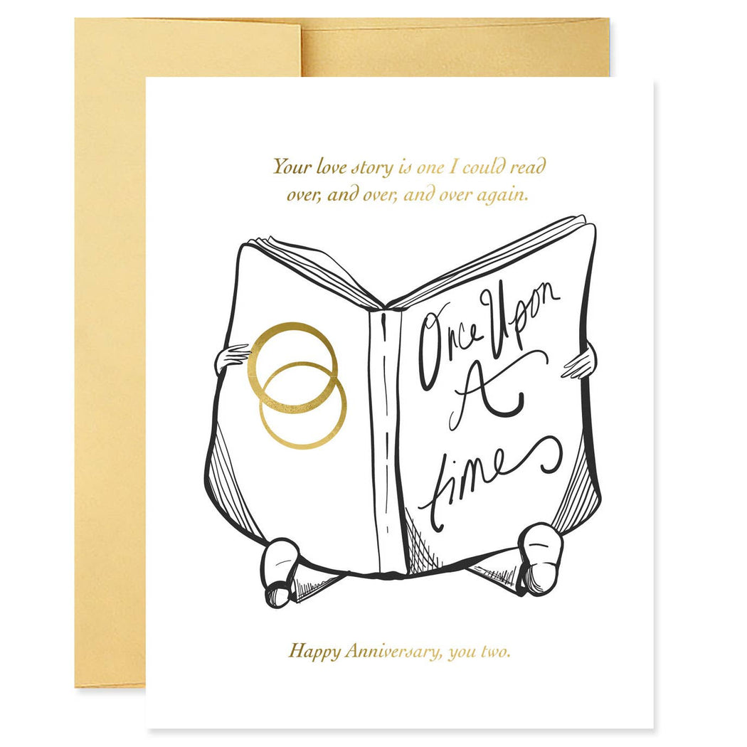 Your Love Story Read Over Again Book Anniversary Card