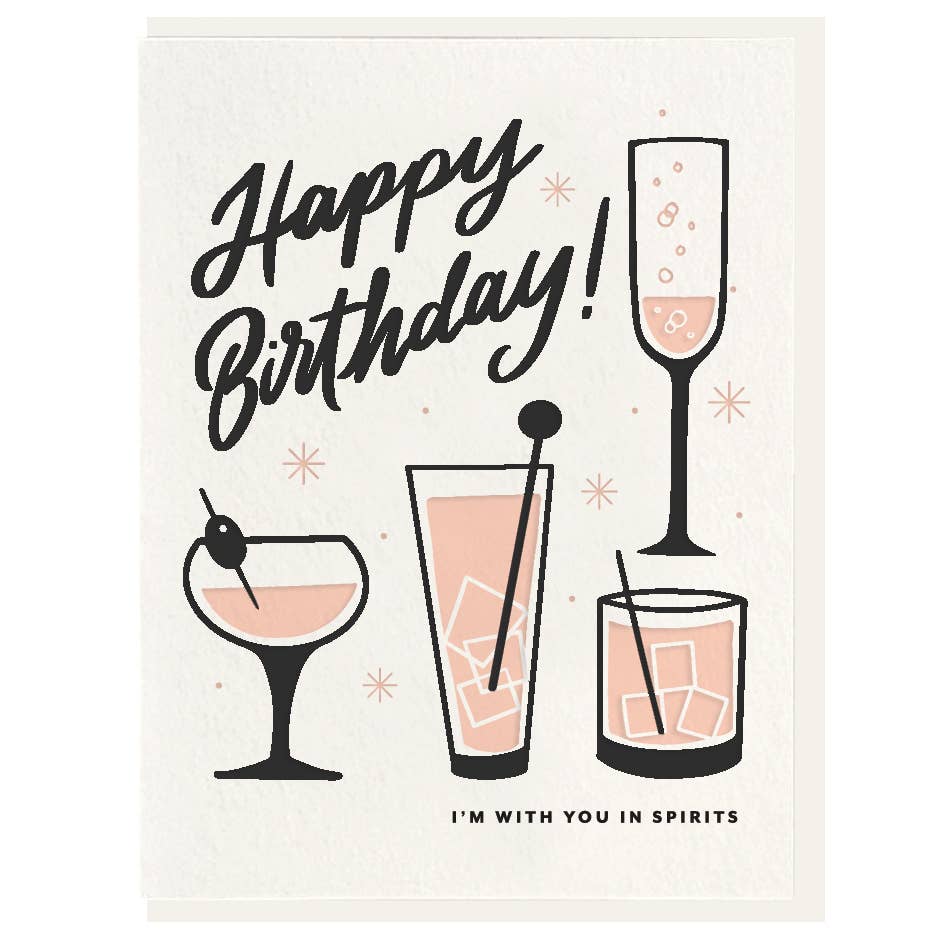 Im With You in Spirits Birthday Card