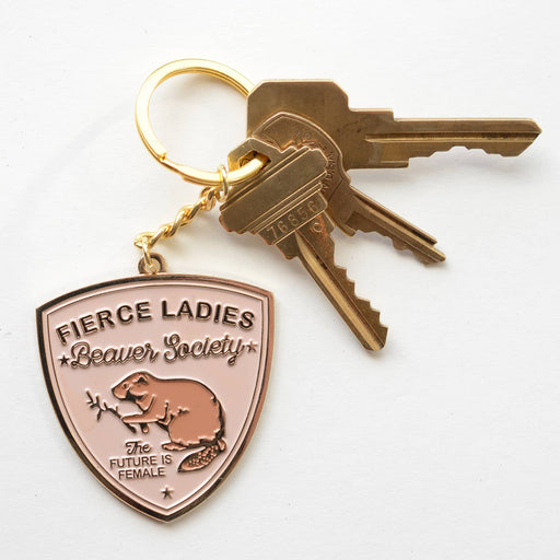 Fierce Ladies Beaver Society Enamel Keychain