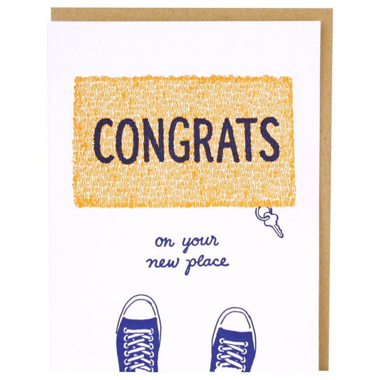 Doormat Congrats New Place Card
