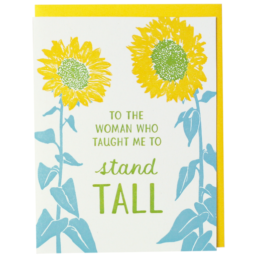 Sunflower Woman Who Taught Me to Stand Tall Mother's Day Card