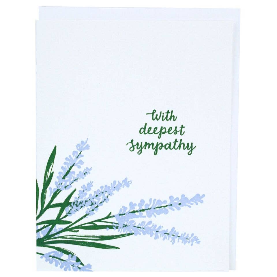 Lavender With Deepest Sympathy Card