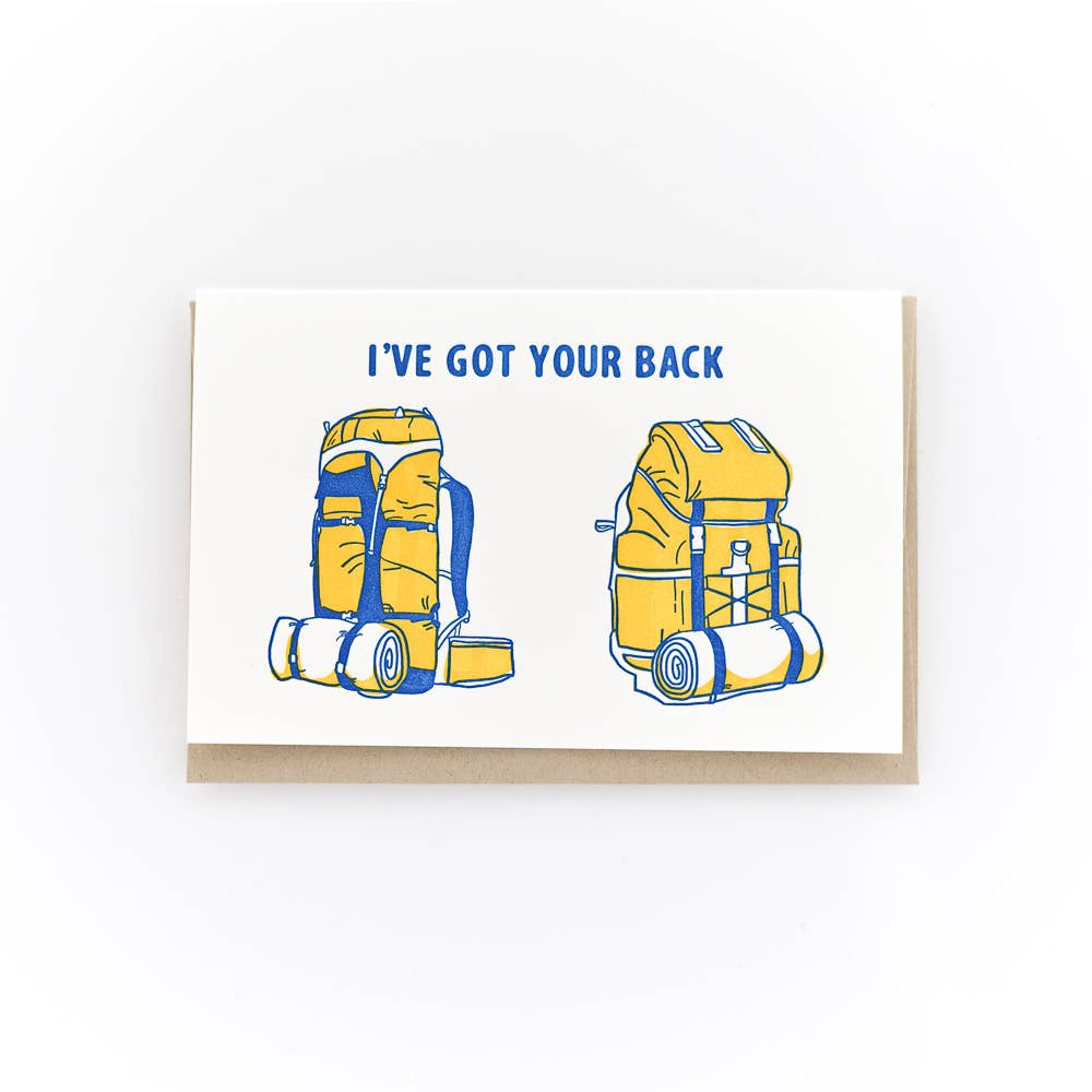 I've Got Your Back Backpack Card