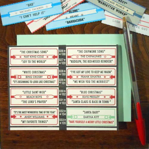 Jukebox Music Selection Holiday Card