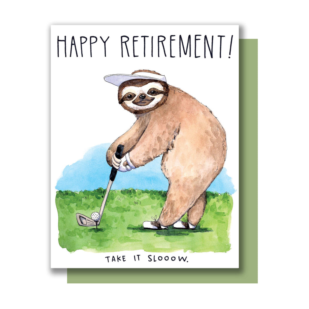 Retirement Sloth Card