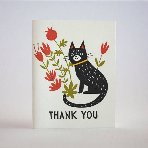 Thank You Flower Cat Card