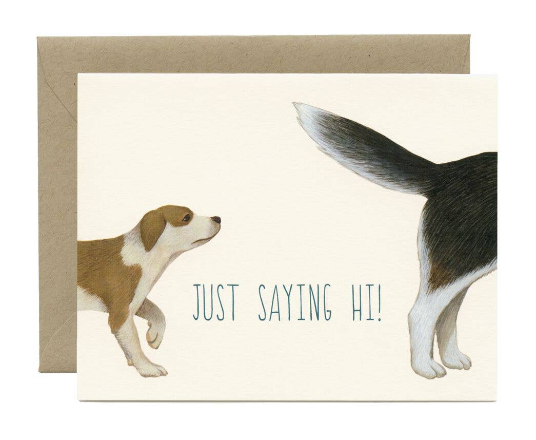 Just Saying Hi Dog Sniffing Card