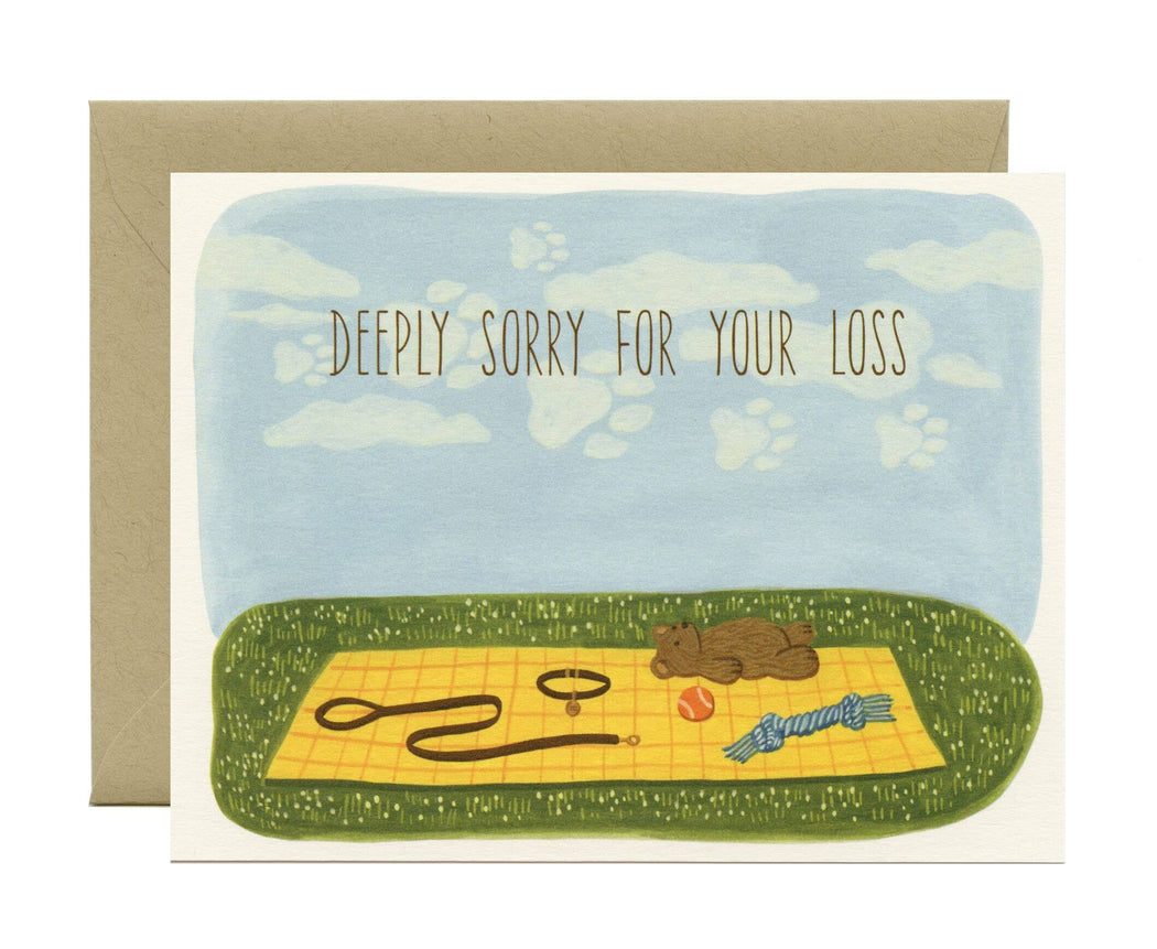 Deeply Sorry for Your Loss Dog Sympathy Card