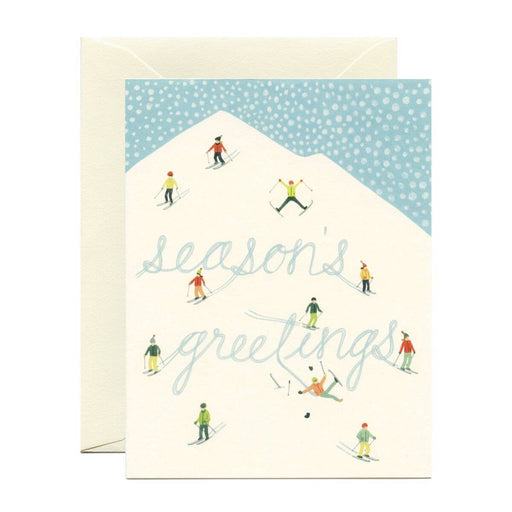 Skiers Season's Greeting Card