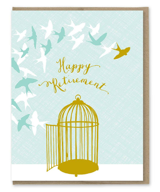 Bird Cage Happy Retirement Card