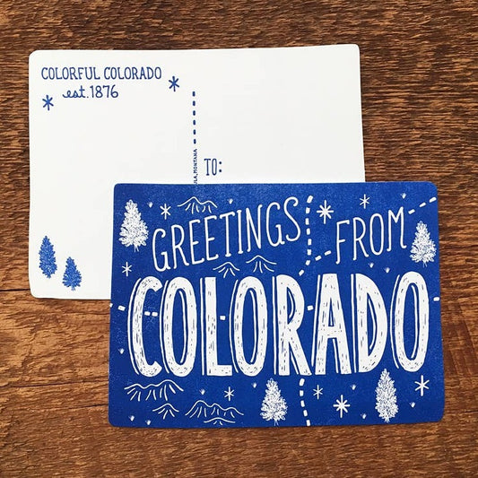 Colorado State Shape Postcard Card