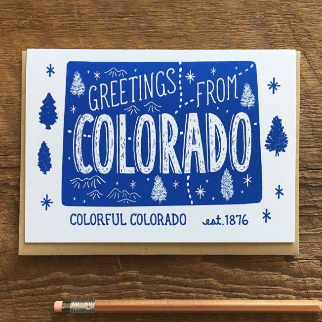 Colorado Greetings Blue Card