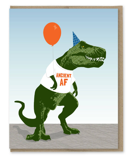 Ancient AF TRex Birthday Card