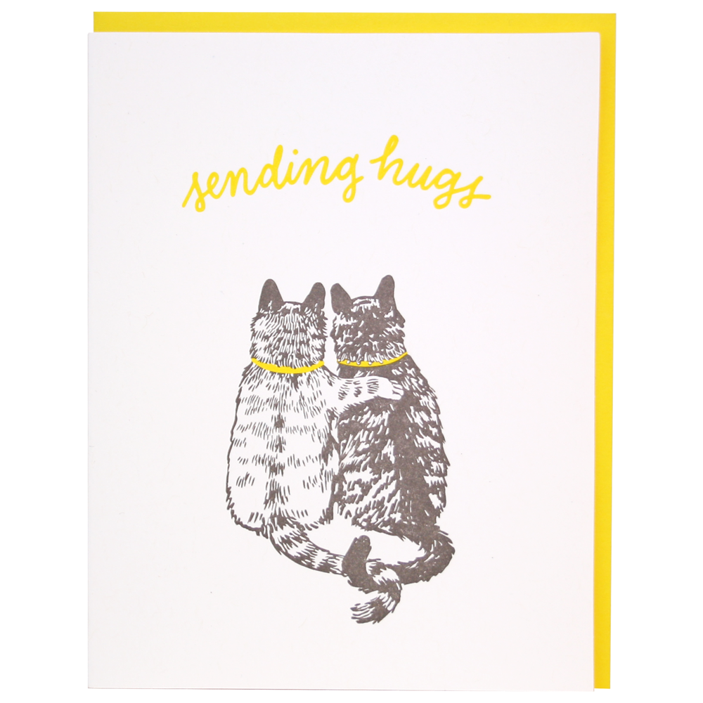 Cat Sending Hugs Support Card