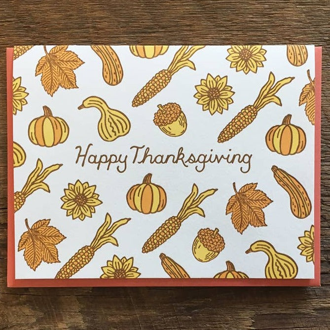 Thanksgiving Squash Corn Card