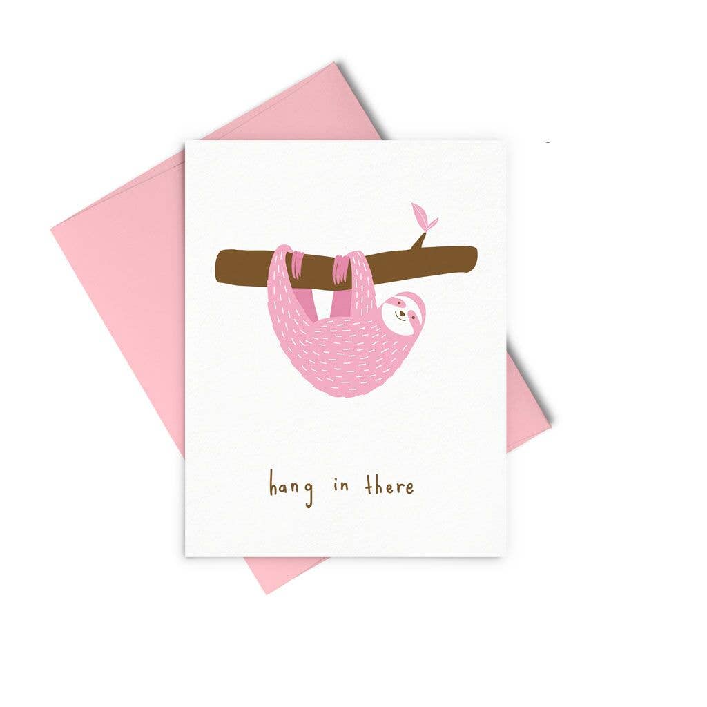 Hang In There Sloth Sympathy Card