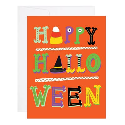 Halloween Orange Stack Card