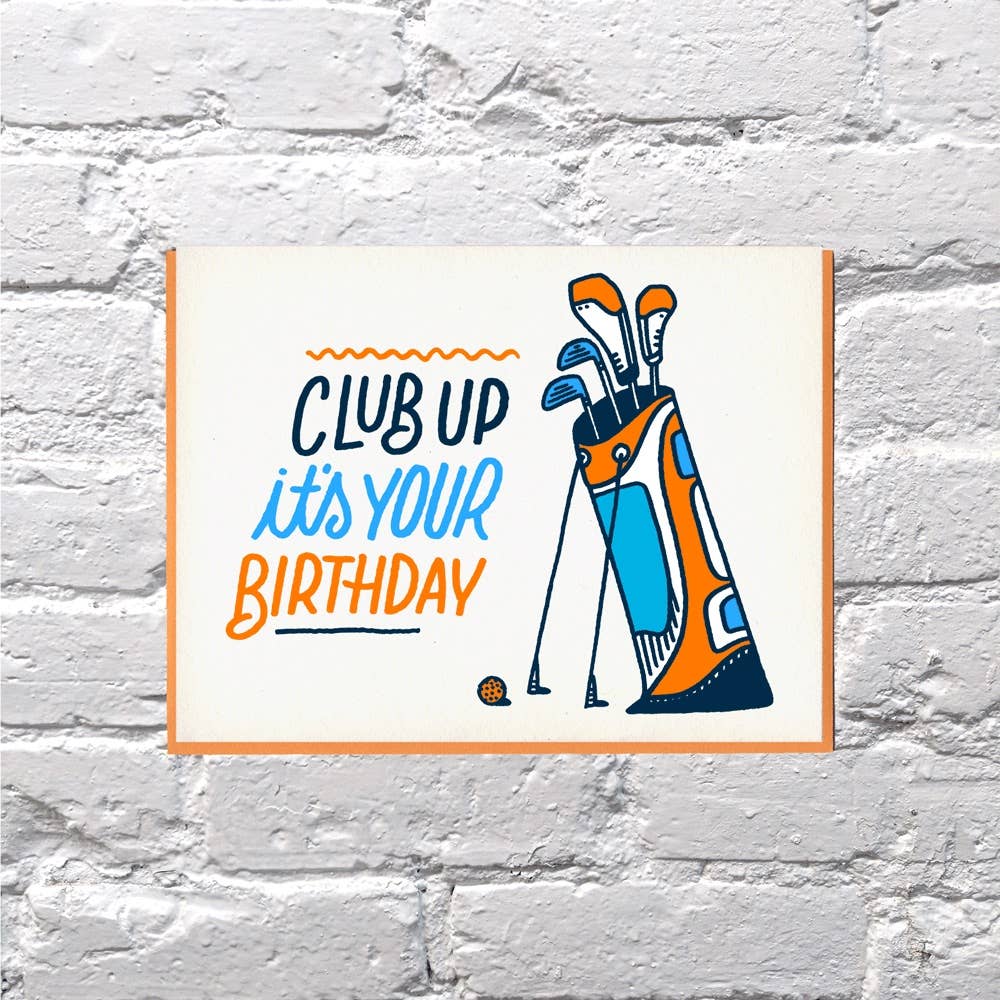 Club Up Golf Birthday Card