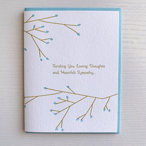Sending Loving Thoughts Branch Sympathy Card