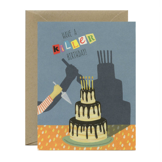 Have a (Serial) Killer Birthday Cake Card