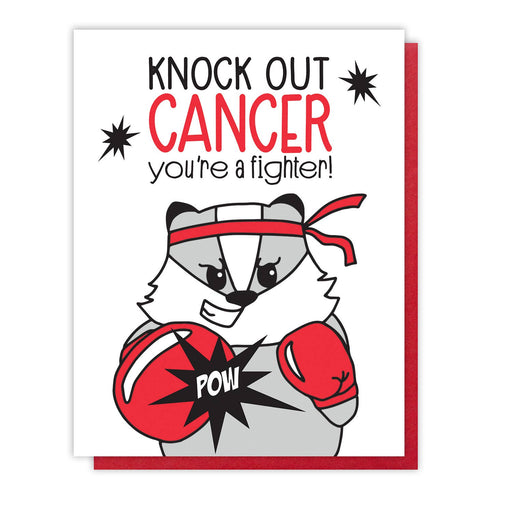 Knock Out Cancer Youre a Fighter Boxing Card