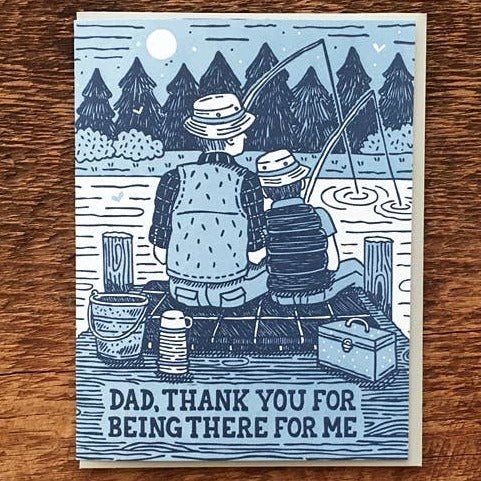 Fishing Buddies Dad Thank You for Being There Card