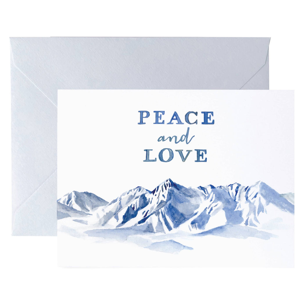 Peace and Love Mountain Holiday Card