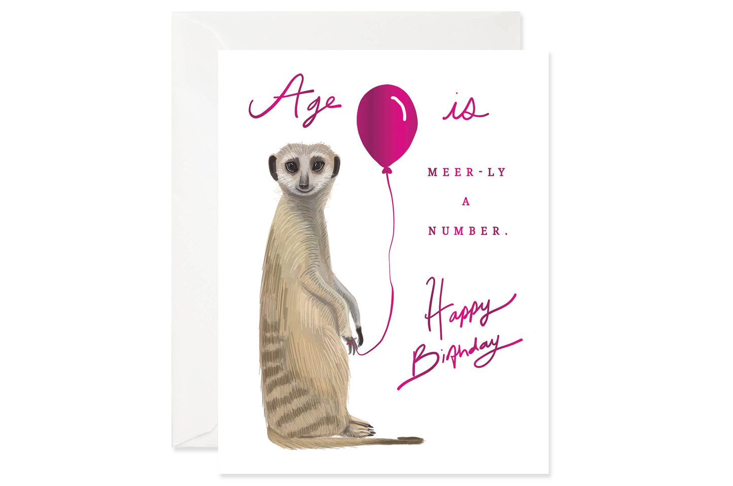 Meerkat Meerly A Number Birthday Card