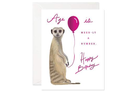 Meerkat Meerly A Number Birthday Card