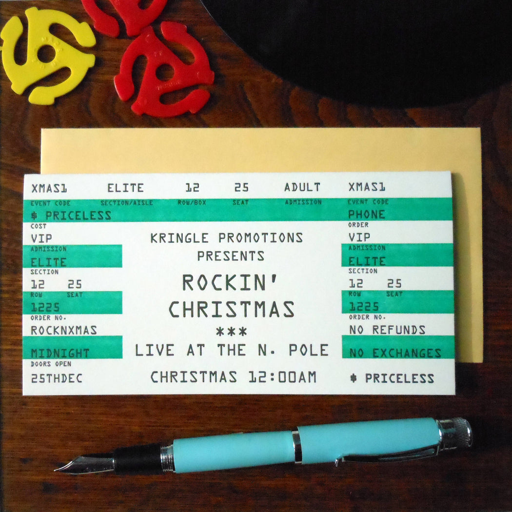 Rockin Christmas Concert Ticket Card