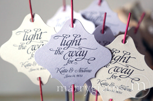 Light the Way Wedding Sparkler Send Off Tags