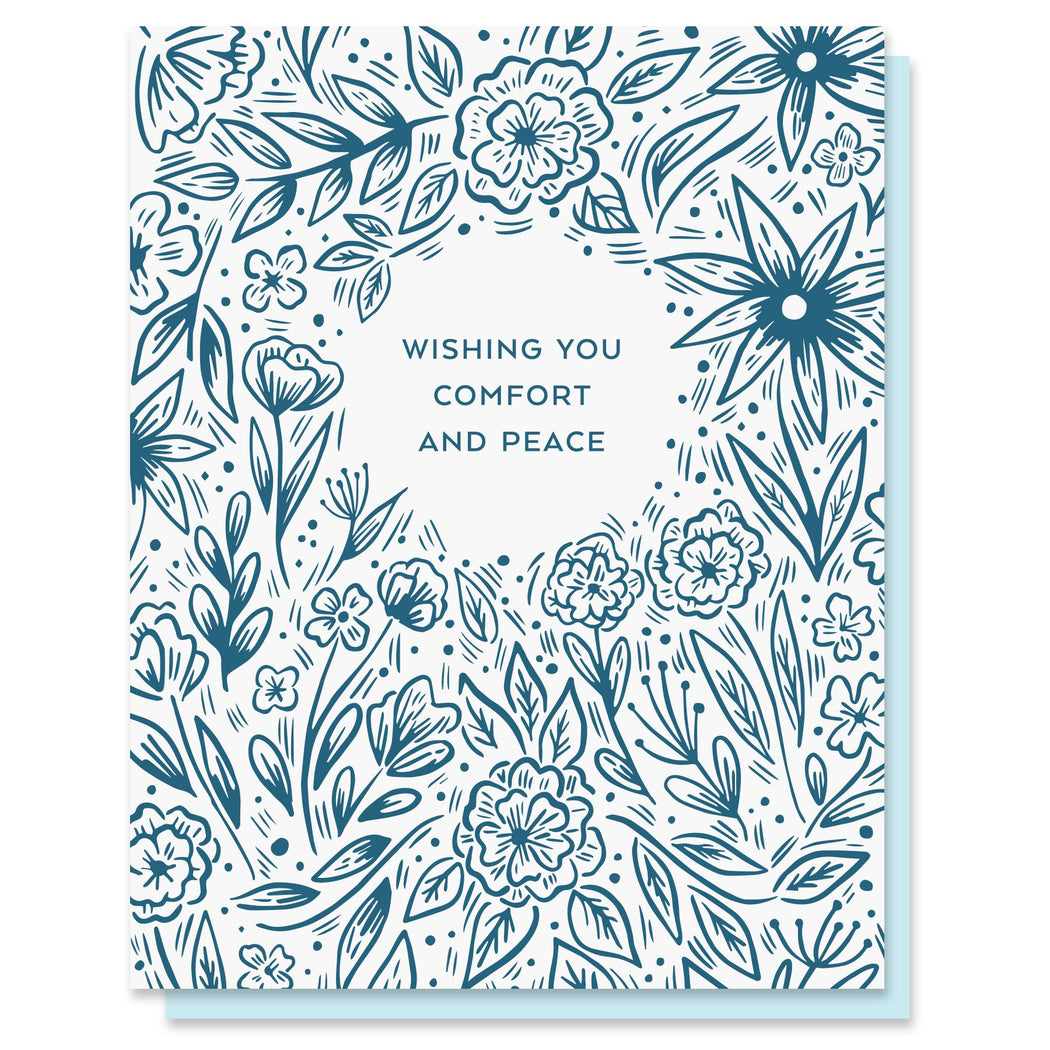 Wishing You Comfort and Peace Blooms Card