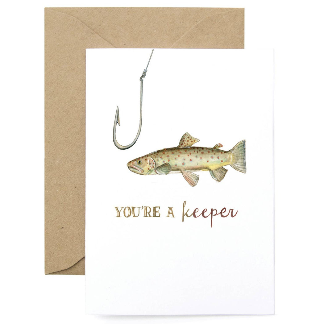 You're a Keeper Fish Hook Card