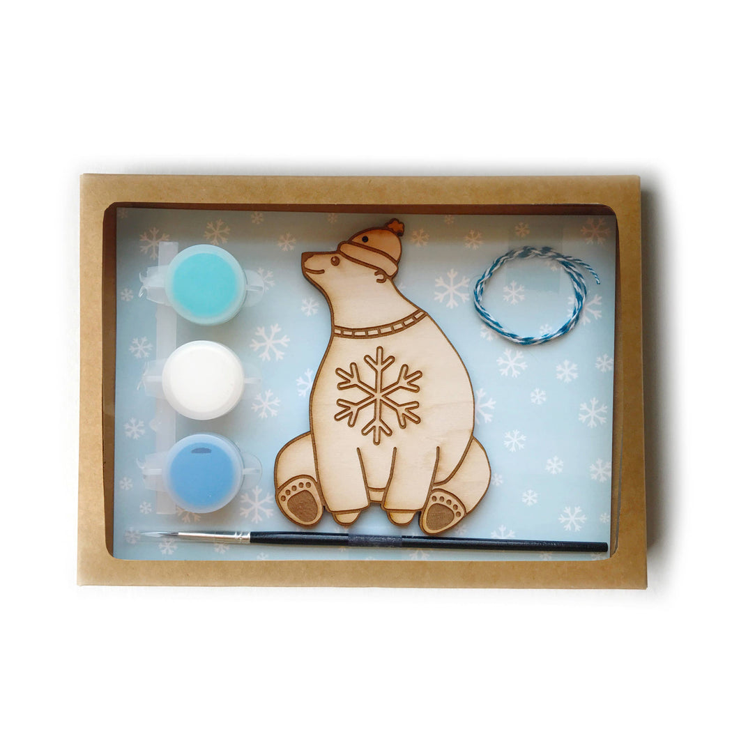 DIY paint Holiday Ornament Kit polar bear