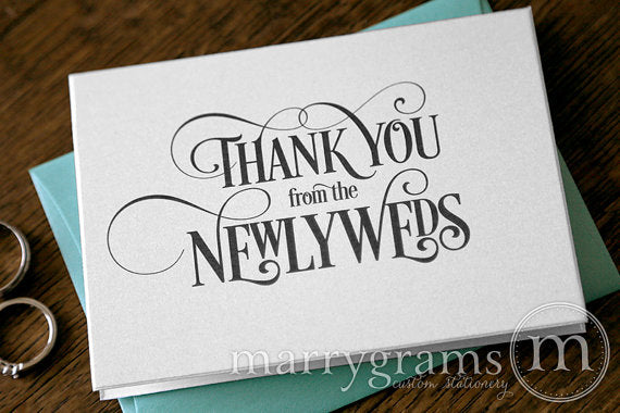 Thank You from the Newlyweds Card Enchanting Style