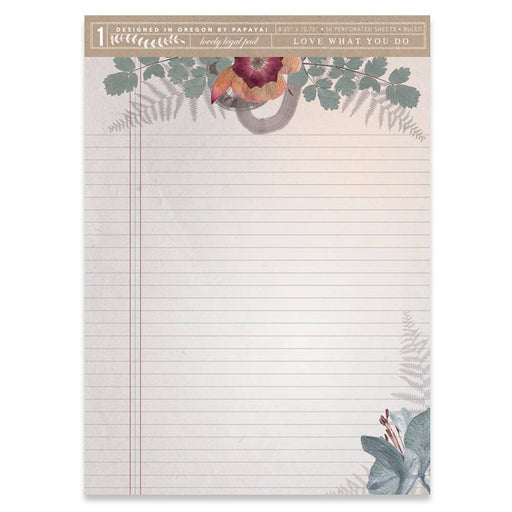Remembering Blooms Legal Notepad