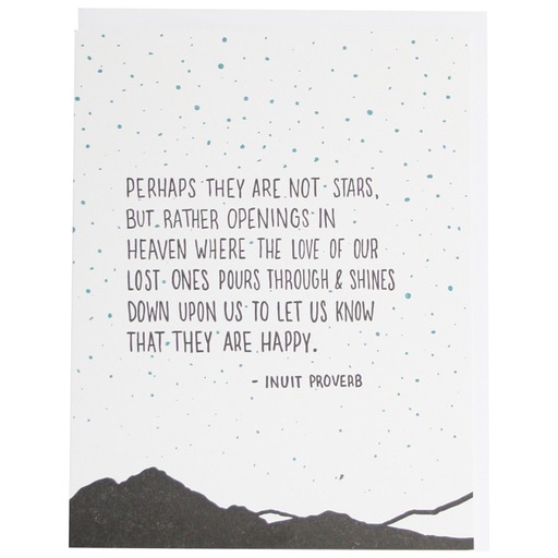 Stars in the Sky Inuit Proverb Quote Sympathy Card