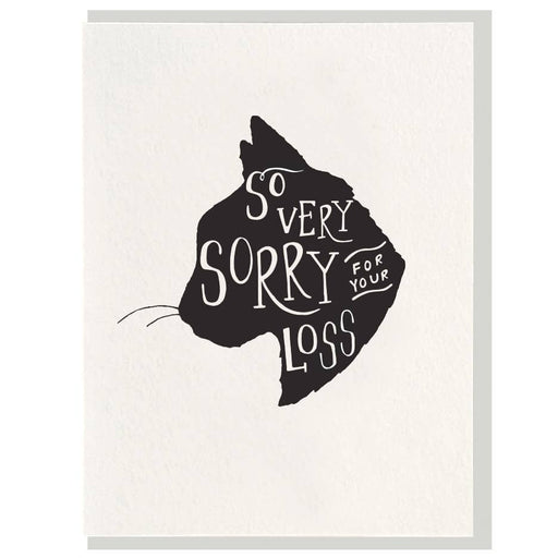 Cat So Very Sorry For Your Loss Silhouette Card