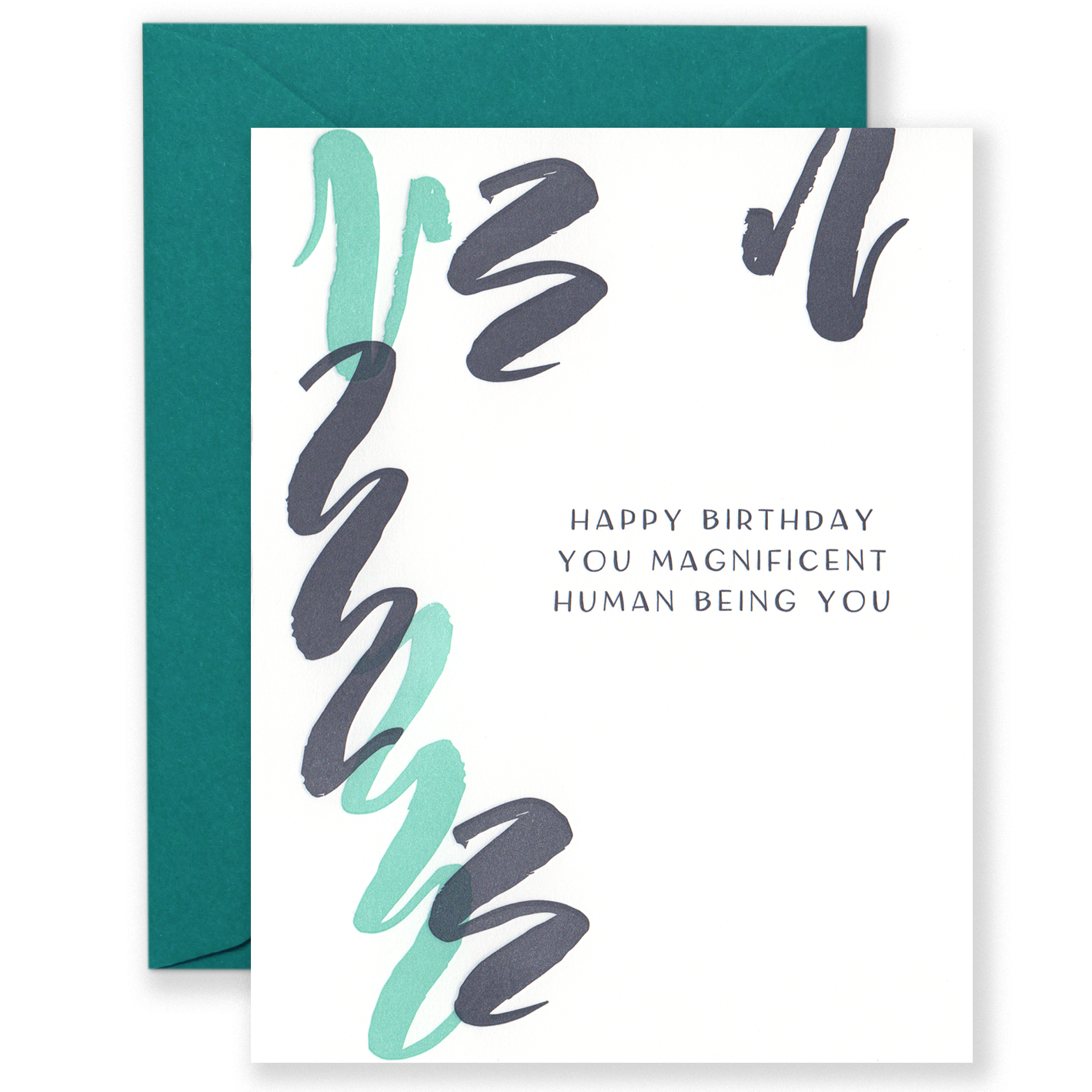 Magnificent Human Being Birthday Squiggles Card