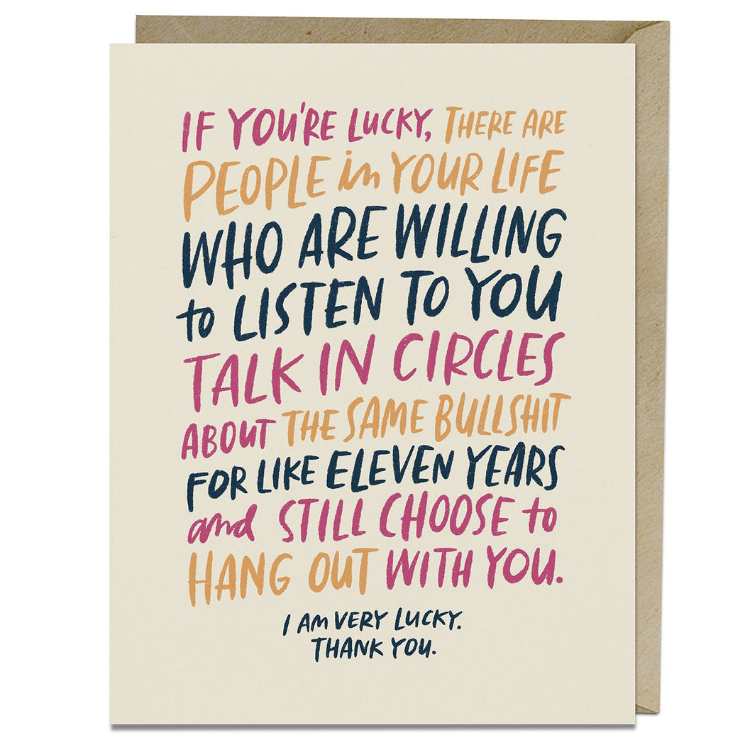 Talk in Circles Lucky Card