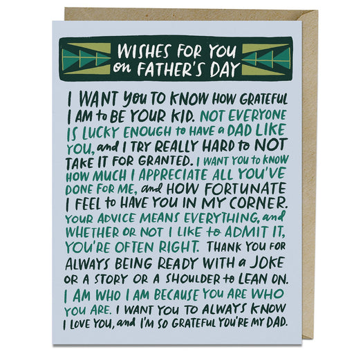 Wishes For You Fathers Day Card
