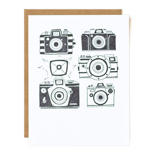 Cameras Letterpress Blank Card