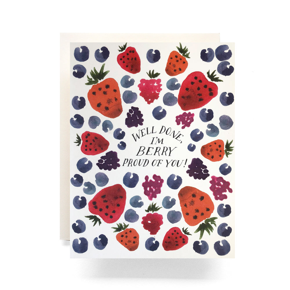 Berry Pattern Card - well done, im berry proud of you