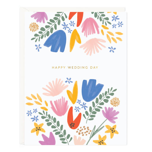 Happy Wedding Day Florals Card