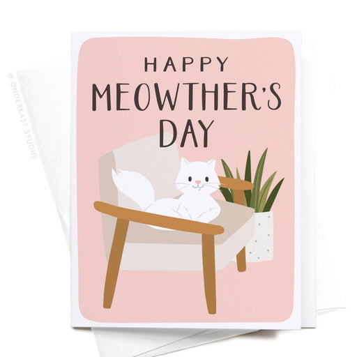 Cat on Couch Happy Meowthers Day Card