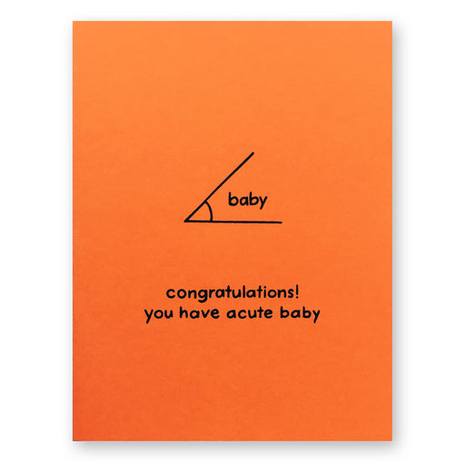 Acute Baby Congratulations Card